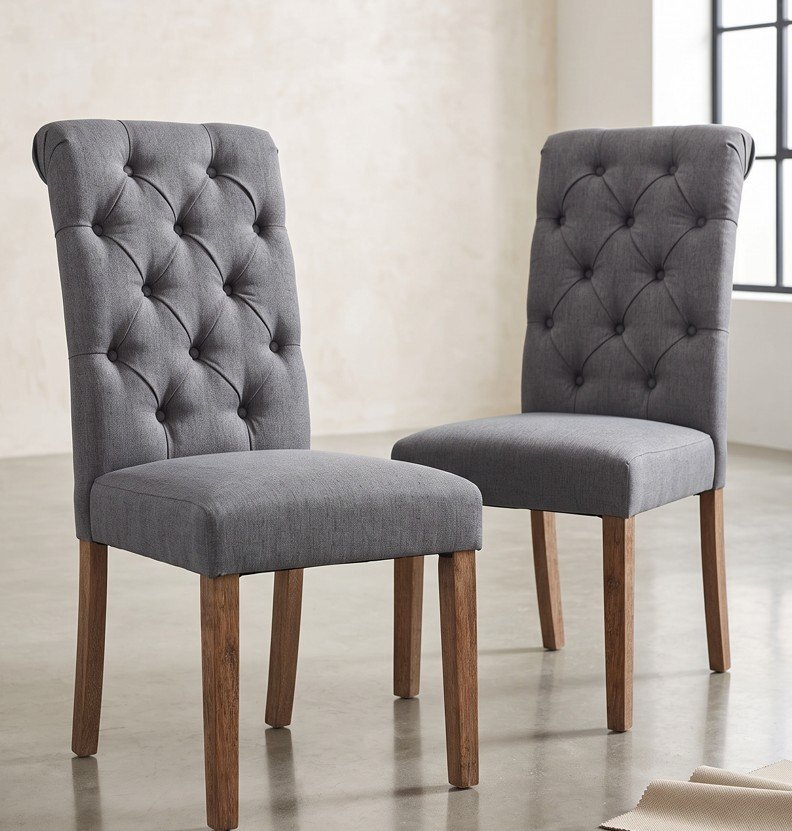 Best Dining Chairs with Button Tufted Upholstery & Padded Seats
