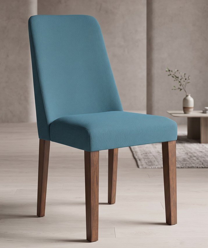 Dining Room Upholstered Chair Set with Foam Cushion & Wood Frame
